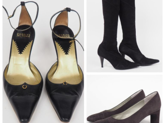 Vente aux enchères Ensemble comprenant :  - Charles JOURDAN, Paris Paire d'escarpins en c