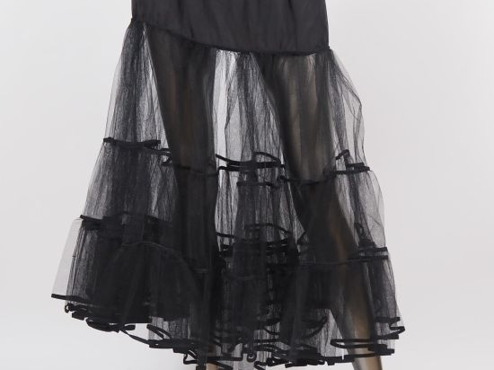SOLEIADO Jupon à volants en tulle noir. Taille. 40