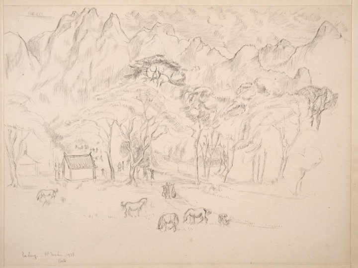 Louis Robert BATE (1898-1948, grand prix de l'Indochine en 1938). "Vue