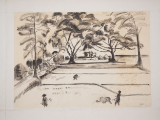 Vente aux enchères Louis Robert BATE (1898-1948, grand prix de l'Indochine en 1938). "Pay