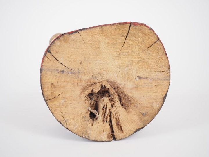 Vietnam, vers 1880-1900 Statuette en bois laqué et partiellement doré,