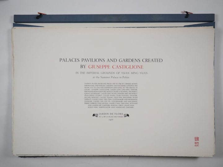 D'après Giuseppe CASTIGLIONE (1688-1766)  « Palais Pavillons et jardin