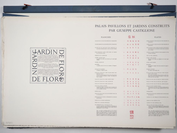 D'après Giuseppe CASTIGLIONE (1688-1766)  « Palais Pavillons et jardin
