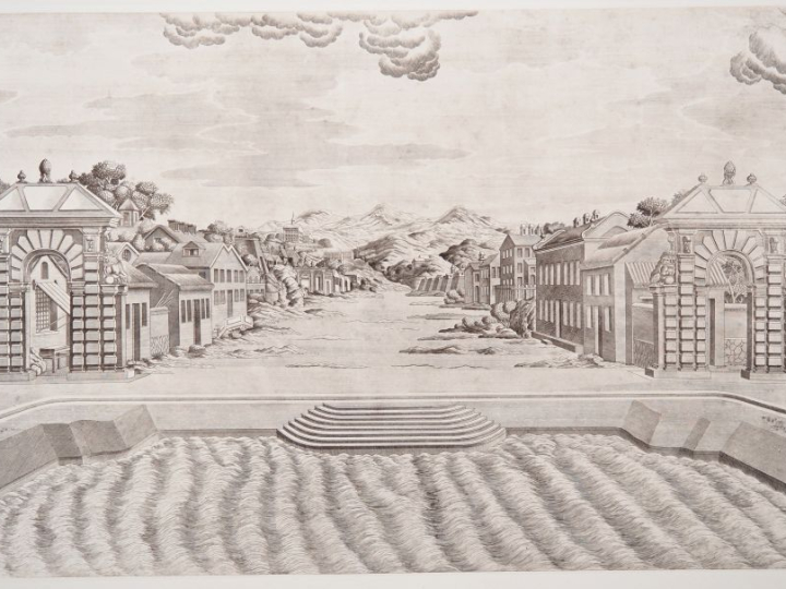 D'après Giuseppe CASTIGLIONE (1688-1766)  « Palais Pavillons et jardin