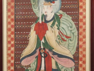 Vente aux enchères Chine, époque Qing, XIXe siècle,  Deux encres et couleurs sur papier r