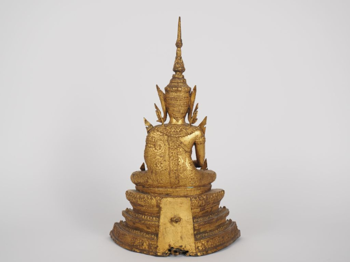 Siam, Rattanakosin, XIXe siècle Importante statuette en bronze ancienn