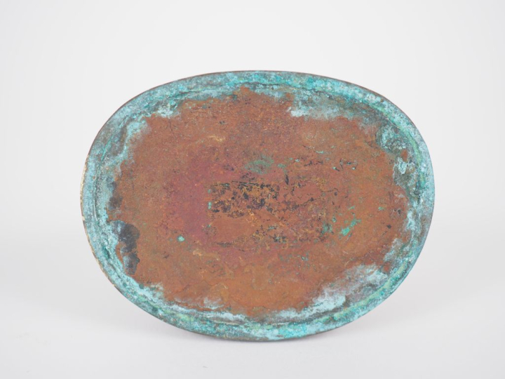 Tibet, XIXe siècle Statuette en bronze et cuivre, représentant un Lama