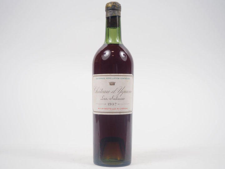 1 BOUTEILLE CHÂTEAU D'YQUEM 1er CCS SAUTERNES - 1937 - BG 