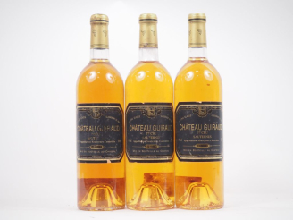 Vente aux enchères 3 BOUTEILLES CHÂTEAU GUIRAUD 1er CC SAUTERNES - 1998 - 1 BG/ELA 