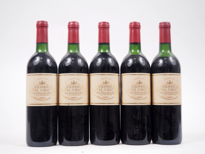 5 BOUTEILLES CHÂTEAU LE JURAT GC ST ÉMILION - 1978 - 3 BG/1 LB/1 MEP 
