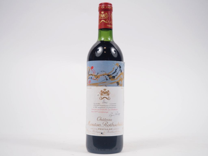 1 BOUTEILLE CHÂTEAU MOUTON ROTHSCHILD 1er GCC PAUILLAC - 1981 - BG/ELA