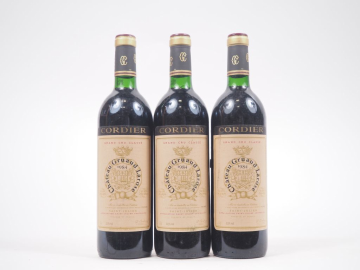 3 BOUTEILLES CHÂTEAU GRUAUD LAROSE GCC ST JULIEN - 1984 - BG 