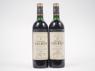 Vente aux enchères 2 BOUTEILLES CHÂTEAU TALBOT GCC ST JULIEN - 1985 - 2 LB/ES 