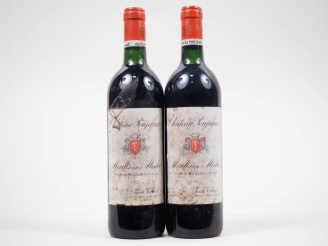 Vente aux enchères 2 BOUTEILLES CHÂTEAU POUJEAUX MOULIS EN MÉDOC - 1985 - BG 