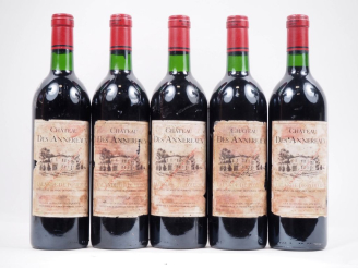 Vente aux enchères 5 BOUTEILLES CHÂTEAU DES ANNEREAUX LALANDE DE POMEROL - 1985 - ES 