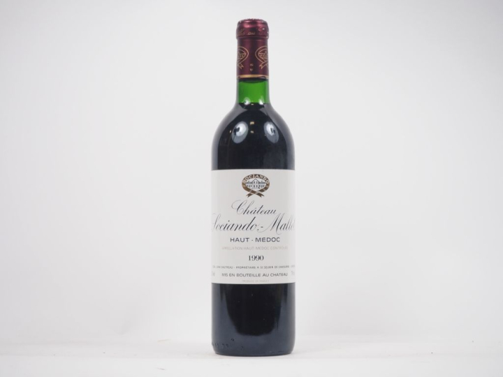 1 BOUTEILLE CHÂTEAU SOCIANDO MALLET HAUT MÉDOC - 1990 - BG 