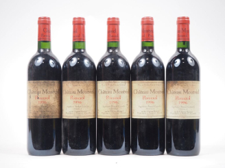 Vente aux enchères 5 BOUTEILLES CHÂTEAU MONTVIEL POMEROL - 1996 - ES 