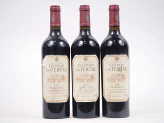Vente aux enchères 3 BOUTEILLES CHÂTEAU DU TERTRE GCC MARGAUX - 1999 - ETA 