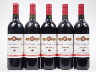 Vente aux enchères 5 BOUTEILLES CHÂTEAU CROIZET BAGES GCC PAUILLAC - 2001