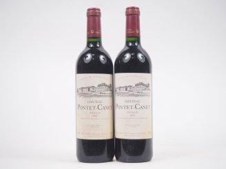Vente aux enchères 2 BOUTEILLES CHÂTEAU PONTET CANET GCC PAUILLAC - 2002