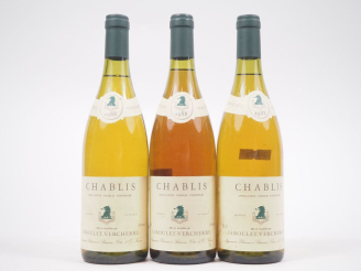 Vente aux enchères 3 BOUTEILLES CHABLIS JABOULET VERCHERRE - 1988