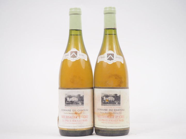 2 BOUTEILLES MEURSAULT 1er CRU "LA PIÈCE SOUS LE BOIS" DOMAINE DU CHÂT