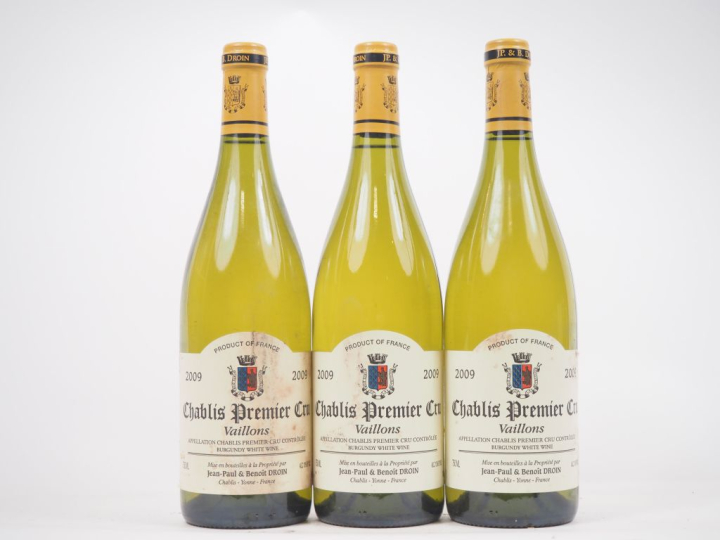 3 BOUTEILLES CHABLIS 1er CRU "VAILLONS" JEAN PAUL ET BENOÎT DROIN - 20