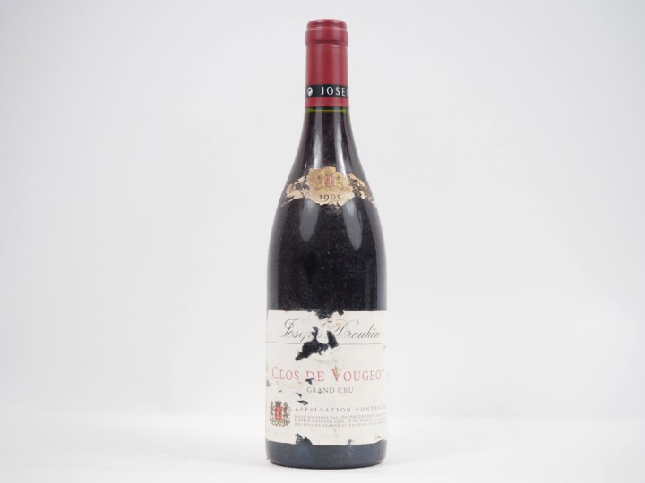 1 BOUTEILLE CLOS DE VOUGEOT GC JOSEPH DROUHIN - 1995 - ETA 