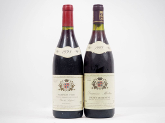 Vente aux enchères 2 BOUTEILLES PIERRE LAFOREST 1998 : 1 MARANGES 1er CRU "CLOS DES LOYÈR