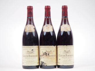 Vente aux enchères 3 BOUTEILLES MOULIN A VENT "CLOS DE ROCHEGRÈS" CHÂTEAU DES JACQUES LOU