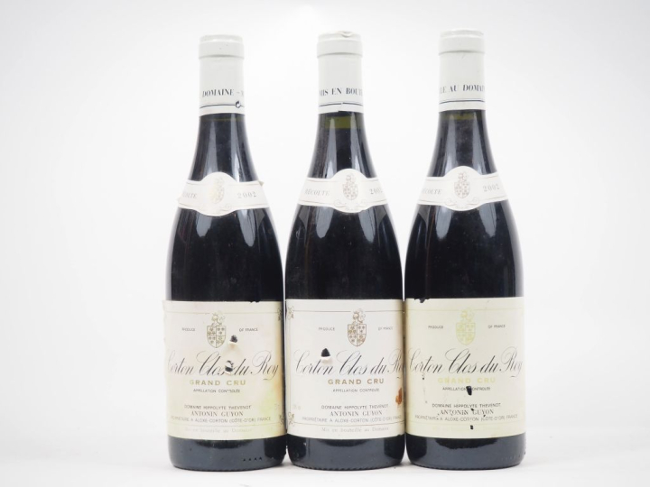 3 BOUTEILLES CORTON CLOS DU ROY GC DOMAINE HIPPOLYTE THEVENOT ANTONIN 
