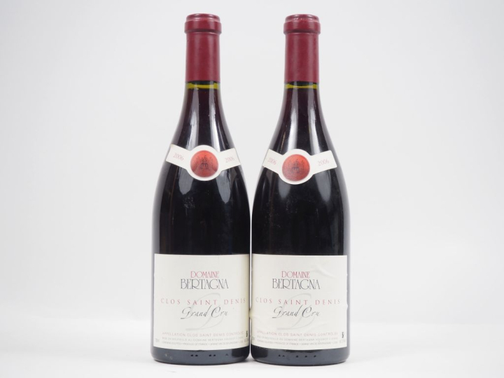 2 BOUTEILLES CLOS ST DENIS GC DOMAINE BERTAGNA - 2006 - 1 ÉTIQUETTE PL
