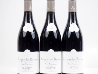 Vente aux enchères 3 BOUTEILLES SAVIGNY LES BEAUNE "AUX FOURNAUX" DOMAINE RAPET - 2019