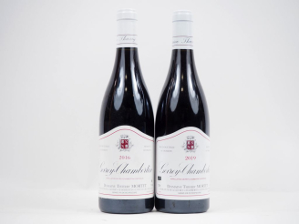 Vente aux enchères 2 BOUTEILLES GEVREY CHAMBERTIN DOMAINE THIERRY MORTET : 1 DE 2016 / 1 