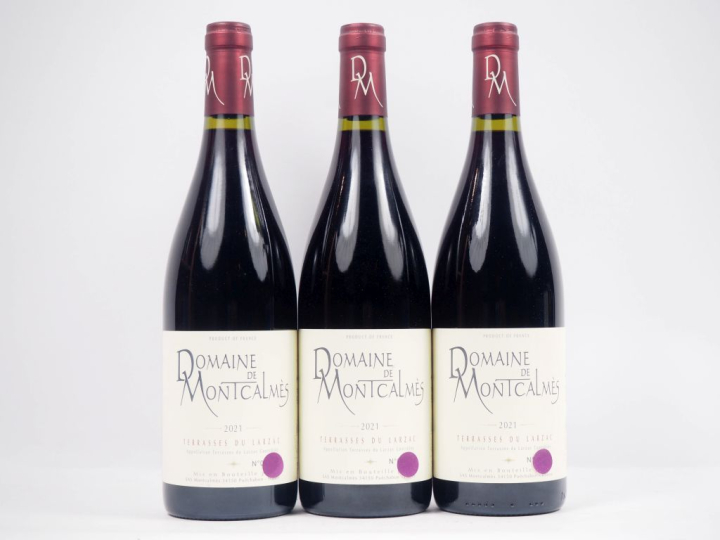 3 BOUTEILLES DOMAINE DE MONTCALMÈS TERRASSES DU LARZAC - 2021