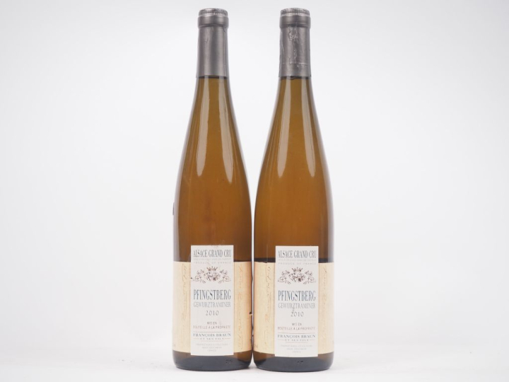 2 BOUTEILLES GEWURZTRAMINER "PFINGSTBERG" FRANCOIS BRAUN - 2010
