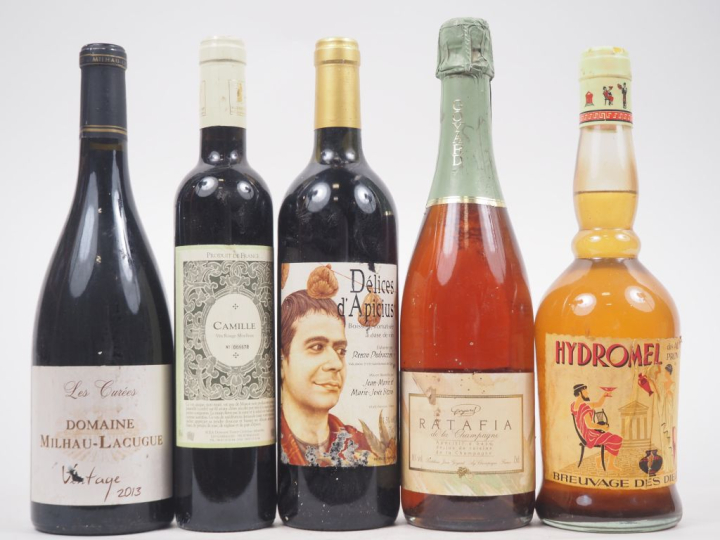 5 BOUTEILLES : 1 DOMAINE MILHAU LACUGUE "LES CURÉES" - 2013 / 1 VIN RO