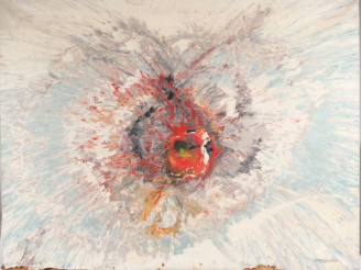 Vente aux enchères Yves CORBASSIERES. "Composition". Huile sur toile. Dim. 89 X 116 cm. (