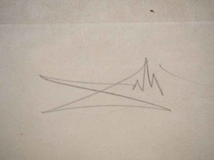 Salvador DALI. "Vénus au joueur d'orgue". Lithographie en couleur sign