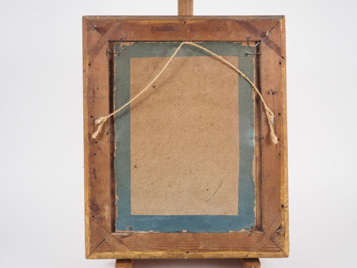 Ecole française fin XIXème - début Xxème. "Sous bois". Huile sur carto