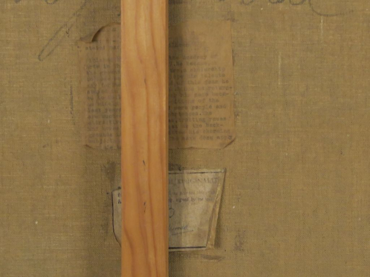 	G. WENDEL. "Femme nue" Huile sur toile.  Signée en bas à droite.  Dim