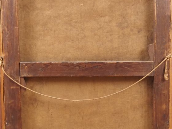 Ecole française Xxème.  'paysage lacustre'. Huile sur toile, signée Di