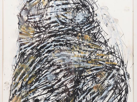 Ecole française. "composition" dessin aquarellé signé en bas à droite