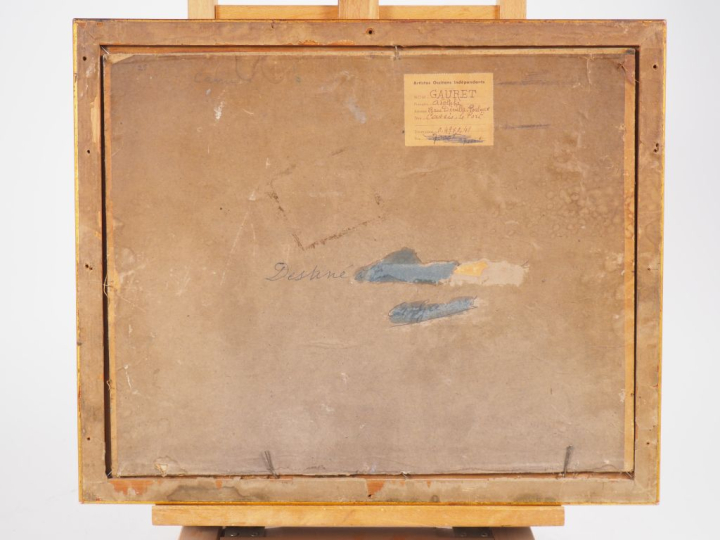 Adolphe GAURET. "Cassis, le port" Paire d'huiles sur carton, signées e