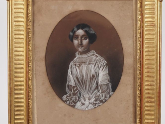 Vente aux enchères Jules BOILLY.  (d'après ?) "portrait de jeune fille" Dessin portant un