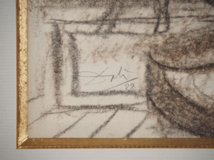 Salvatore DALI (1904-1989). Projet de décor « Mae West » (Bouche dans 