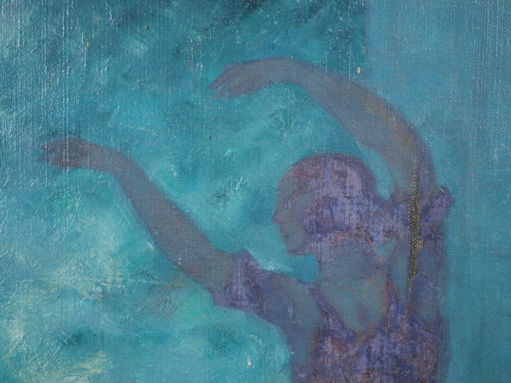 Attribué à Valentine GROSS-HUGO (1887-1968). "Nijinsky dans le Spectre