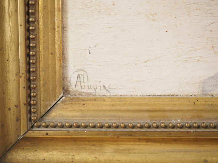 LUPIAC. "Bord de rivière" Huile sur toile, signée en bas à gauche  Dim