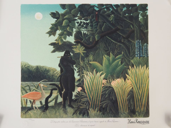 Henri ROUSSEAU (d'après). 4 lithographies modernes, signées et numérot