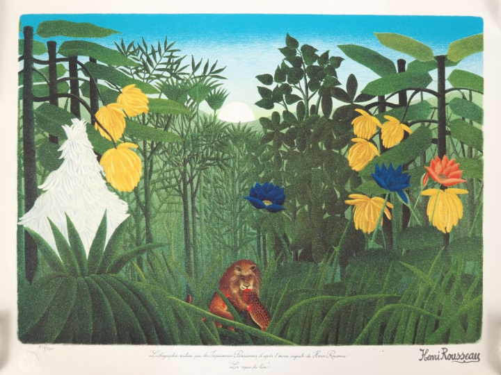 Henri ROUSSEAU (d'après). 4 lithographies modernes, signées et numérot